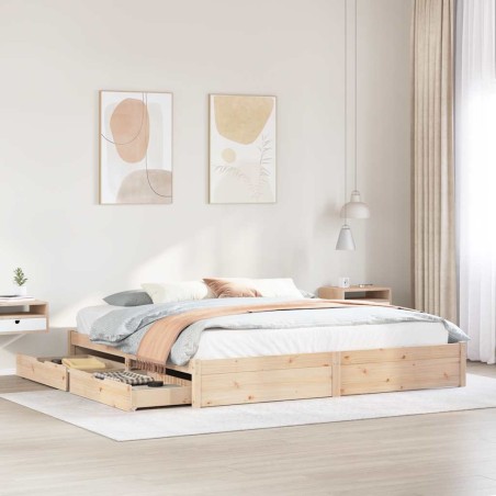 vidaXL Letto senza Materasso 180x200 cm in Legno Massello di Pino