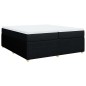 vidaXL Giroletto a Molle con Materasso Nero 200x200 cm in Tessuto vidaXL Giroletto a Molle con Materasso Nero 200x200 cm in Tessuto