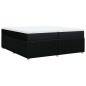 vidaXL Giroletto a Molle con Materasso Nero 200x200 cm in Tessuto vidaXL Giroletto a Molle con Materasso Nero 200x200 cm in Tessuto