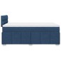 vidaXL Giroletto a Molle con Materasso Blu 120x200 cm in Tessuto