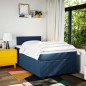 vidaXL Giroletto a Molle con Materasso Blu 120x200 cm in Tessuto vidaXL Giroletto a Molle con Materasso Blu 120x200 cm in Tessuto