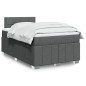 vidaXL Giroletto a Molle con Materasso Grigio Scuro 120x200 cm Tessuto vidaXL Giroletto a Molle con Materasso Grigio Scuro 120x200 cm Tessuto