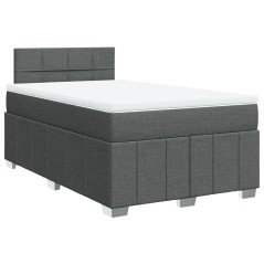 vidaXL Giroletto a Molle con Materasso Grigio Scuro 120x200 cm Tessuto