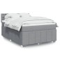 vidaXL Giroletto a Molle con Materasso Grigio Chiaro 160x200cm Tessuto