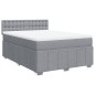 vidaXL Giroletto a Molle con Materasso Grigio Chiaro 160x200cm Tessuto