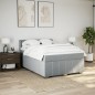 vidaXL Giroletto a Molle con Materasso Grigio Chiaro 160x200cm Tessuto