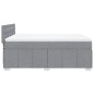 vidaXL Giroletto a Molle con Materasso Grigio Chiaro 160x200cm Tessuto