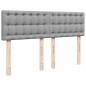 vidaXL Giroletto a Molle con Materasso Grigio Chiaro 160x200cm Tessuto