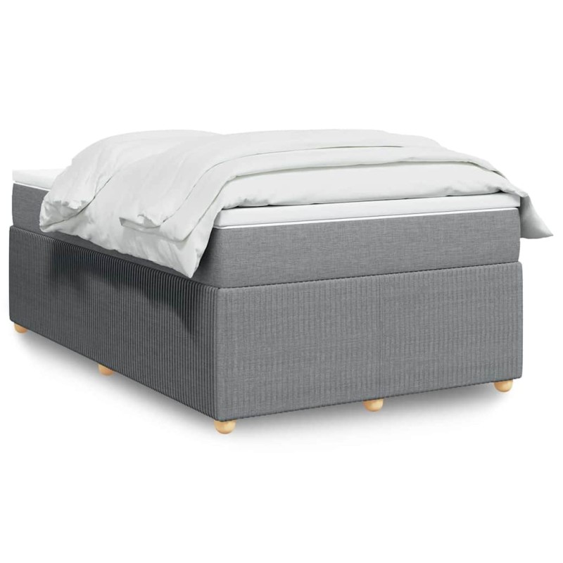 vidaXL Giroletto a Molle con Materasso Grigio Chiaro 120x200cm Tessuto vidaXL Giroletto a Molle con Materasso Grigio Chiaro 120x200cm Tessuto