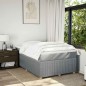 vidaXL Giroletto a Molle con Materasso Grigio Chiaro 120x200cm Tessuto vidaXL Giroletto a Molle con Materasso Grigio Chiaro 120x200cm Tessuto