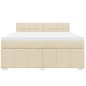 vidaXL Giroletto a Molle con Materasso Crema 180x200 cm in Tessuto vidaXL Giroletto a Molle con Materasso Crema 180x200 cm in Tessuto