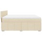vidaXL Giroletto a Molle con Materasso Crema 180x200 cm in Tessuto vidaXL Giroletto a Molle con Materasso Crema 180x200 cm in Tessuto
