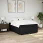 vidaXL Giroletto a Molle con Materasso Nero 140x190 cm in Tessuto vidaXL Giroletto a Molle con Materasso Nero 140x190 cm in Tessuto