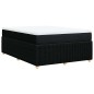 vidaXL Giroletto a Molle con Materasso Nero 140x190 cm in Tessuto vidaXL Giroletto a Molle con Materasso Nero 140x190 cm in Tessuto