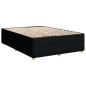 vidaXL Giroletto a Molle con Materasso Nero 140x190 cm in Tessuto vidaXL Giroletto a Molle con Materasso Nero 140x190 cm in Tessuto