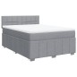 vidaXL Giroletto a Molle con Materasso Grigio Chiaro 160x200cm Tessuto vidaXL Giroletto a Molle con Materasso Grigio Chiaro 160x200cm Tessuto