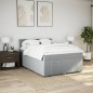vidaXL Giroletto a Molle con Materasso Grigio Chiaro 160x200cm Tessuto vidaXL Giroletto a Molle con Materasso Grigio Chiaro 160x200cm Tessuto