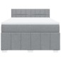 vidaXL Giroletto a Molle con Materasso Grigio Chiaro 160x200cm Tessuto vidaXL Giroletto a Molle con Materasso Grigio Chiaro 160x200cm Tessuto