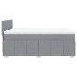 vidaXL Giroletto a Molle con Materasso Grigio Chiaro 160x200cm Tessuto vidaXL Giroletto a Molle con Materasso Grigio Chiaro 160x200cm Tessuto