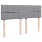 vidaXL Giroletto a Molle con Materasso Grigio Chiaro 160x200cm Tessuto vidaXL Giroletto a Molle con Materasso Grigio Chiaro 160x200cm Tessuto
