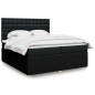 vidaXL Giroletto a Molle con Materasso Nero 200x200 cm in Tessuto vidaXL Giroletto a Molle con Materasso Nero 200x200 cm in Tessuto
