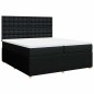 vidaXL Giroletto a Molle con Materasso Nero 200x200 cm in Tessuto vidaXL Giroletto a Molle con Materasso Nero 200x200 cm in Tessuto