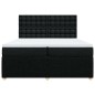 vidaXL Giroletto a Molle con Materasso Nero 200x200 cm in Tessuto vidaXL Giroletto a Molle con Materasso Nero 200x200 cm in Tessuto
