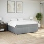 vidaXL Giroletto a Molle con Materasso Grigio Chiaro 200x200cm Tessuto vidaXL Giroletto a Molle con Materasso Grigio Chiaro 200x200cm Tessuto