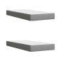vidaXL Giroletto a Molle con Materasso Grigio Chiaro 200x200cm Tessuto vidaXL Giroletto a Molle con Materasso Grigio Chiaro 200x200cm Tessuto