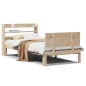 vidaXL Giroletto con Testiera 75x190 cm in Legno Massello di Pino