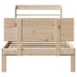 vidaXL Giroletto con Testiera 75x190 cm in Legno Massello di Pino