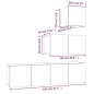 Set Mobili Porta TV 4 pz Rovere Marrone in Legno Multistrato Set Mobili Porta TV 4 pz Rovere Marrone in Legno Multistrato