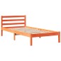 vidaXL Letto senza Materasso Marrone Cera 75x190 cm in Legno di Pino vidaXL Letto senza Materasso Marrone Cera 75x190 cm in Legno di Pino