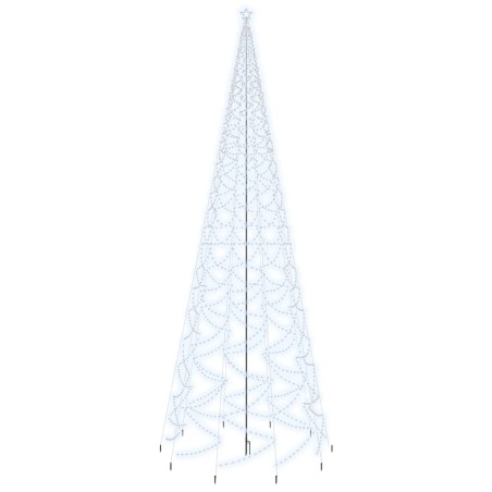Albero di Natale con Puntale Bianco Freddo 3000 LED 800 cm
