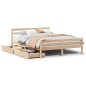 vidaXL Letto senza Materasso 135x190 cm in Legno Massello di Pino vidaXL Letto senza Materasso 135x190 cm in Legno Massello di Pino