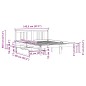 vidaXL Letto senza Materasso 140x190 cm in Legno Massello di Pino