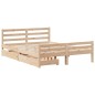 vidaXL Letto senza Materasso 140x190 cm in Legno Massello di Pino vidaXL Letto senza Materasso 140x190 cm in Legno Massello di Pino