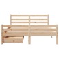 vidaXL Letto senza Materasso 140x190 cm in Legno Massello di Pino vidaXL Letto senza Materasso 140x190 cm in Legno Massello di Pino