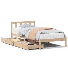 vidaXL Letto senza Materasso 90x200 cm in Legno Massello di Pino