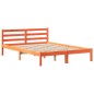vidaXL Letto senza Materasso Marrone Cera 150x200 cm in Legno di Pino vidaXL Letto senza Materasso Marrone Cera 150x200 cm in Legno di Pino