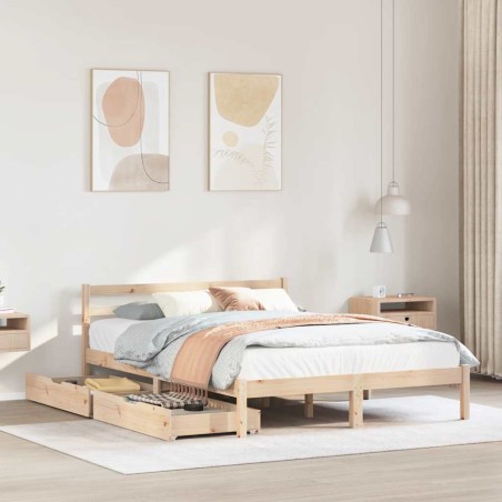 vidaXL Letto senza Materasso 160x200 cm in Legno Massello di Pino