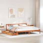 vidaXL Letto senza Materasso Marrone Cera 200x200 cm in Legno di Pino vidaXL Letto senza Materasso Marrone Cera 200x200 cm in Legno di Pino