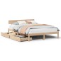 vidaXL Letto senza Materasso 135x190 cm in Legno Massello di Pino vidaXL Letto senza Materasso 135x190 cm in Legno Massello di Pino