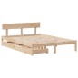 vidaXL Letto senza Materasso 135x190 cm in Legno Massello di Pino vidaXL Letto senza Materasso 135x190 cm in Legno Massello di Pino