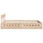 vidaXL Letto senza Materasso 135x190 cm in Legno Massello di Pino vidaXL Letto senza Materasso 135x190 cm in Legno Massello di Pino