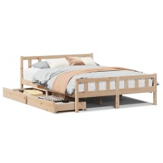 vidaXL Letto senza Materasso 120x190 cm in Legno Massello di Pino