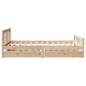 vidaXL Letto senza Materasso 120x190 cm in Legno Massello di Pino