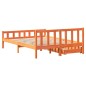 vidaXL Letto senza Materasso Marrone Cera 160x200 cm in Legno di Pino vidaXL Letto senza Materasso Marrone Cera 160x200 cm in Legno di Pino