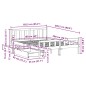 vidaXL Letto senza Materasso Marrone Cera 160x200 cm in Legno di Pino vidaXL Letto senza Materasso Marrone Cera 160x200 cm in Legno di Pino