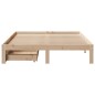 vidaXL Giroletto con Cassetti 120x200 cm in Legno Massello di Pino